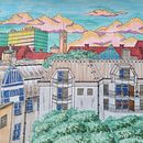 München from the Window. Un proyecto de Ilustración tradicional y Dibujo de bab_bea - 15.07.2023
