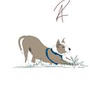 perro jugando. Un progetto di Illustrazione tradizionale di andreabatresr_7 - 16.07.2023
