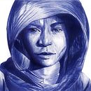Girl from India . Een project van Traditionele illustratie,  Tekening,  Portrettekening, Realistische tekening y  Artistieke tekening van Erik - 18.07.2023