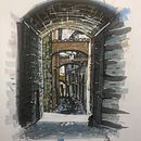 Pistoia. Monumenti del centro storico. La mia Città!. Projekt z dziedziny  Architektura, Trad, c i jna ilustracja użytkownika Giacomo Gradi - 18.07.2023
