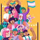 Poster for LGBT+ Rights. Un projet de Illustration traditionnelle de Flo Rodríguez - 19.07.2023