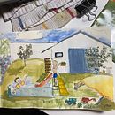 My project for course: Exploratory Sketchbook: Find Your Drawing Style. Un progetto di Illustrazione tradizionale, Bozzetti, Creatività, Disegno, Pittura ad acquerello, Sketchbook e Pittura gouache di Maria Iemma - 19.07.2023