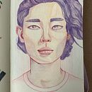 My project for course: Vibrant Portrait Drawing with Colored Pencils. Drawing, Portrait Drawing, Sketchbook, and Colored Pencil Drawing project by olya_v - 07.18.2023