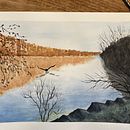 Mon projet du cours : Paysages atmosphériques à l'aquarelle. Fine Arts, Painting, and Watercolor Painting project by misscee - 07.24.2023