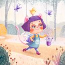 La Gatita con Botas . Traditional illustration, Digital Illustration, Children's Illustration, Digital Painting, Picturebook, and Character Design project by Brenda Matilla - 07.25.2023