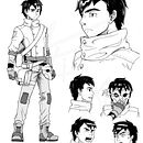 Mi proyecto del curso: El arte del manga: dibuja personajes únicos / Personaje: Jack Stephens. Projekt z dziedziny Projektowanie postaci, Rysunek ołówkiem,  Rysunek,  Rysunek atramentem i Manga użytkownika Felipe Miranda Sanhueza - 12.07.2023