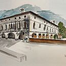Mi proyecto del curso: Dibujo arquitectónico con acuarela y tinta. Un projet de Aquarelle, Illustration architecturale, Carnet de croquis, Esquisse , Dessin et Illustration à l'encre de Laura Picaso - 27.07.2023