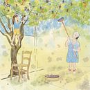 Uvas de parra. Traditional illustration, Drawing, Digital Illustration, Children's Illustration, and Picturebook project by Vero Miniello - 07.29.2023