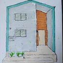 Minimalist house. Traditional illustration project by Amanda Sanches Silva - 07.30.2023