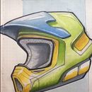Helmets Sketches alcohol mad water markers. Design industrial, Sketchbook, Ilustração tradicional, Pintura, Esboçado, Criatividade, Desenho, Desenho a lápis e Ilustração com tinta projeto de Jesus Mario Melo - 30.07.2023