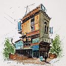 My project for course: Expressive Architectural Sketching with Colored Markers. Un proyecto de Bocetado, Dibujo, Ilustración arquitectónica, Sketchbook e Ilustración con tinta de silverfox830 - 30.07.2023