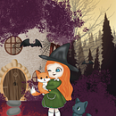 sorcière chat renard. Projekt z dziedziny Trad, c i jna ilustracja użytkownika Audrey Stammler - 31.07.2023