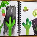 My project for course: Illustration Techniques to Unlock your Creativity. Un progetto di Design, Illustrazione tradizionale, Belle arti, Pittura, Creatività, Creatività con i bambini e Sketchbook di Stefanie W - 01.08.2023