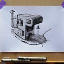Mijn project van de cursus: Surrealistisch illustreren met viltstiften. Een project van Traditionele illustratie, Tekening met potlood,  Tekening, Realistische tekening,  Artistieke tekening y  Illustratie met inkt van mhpwinkel - 02.08.2023
