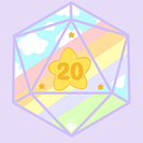 Kawaii Rainbow Star D20. Traditional illustration project by Ash - 08.01.2023