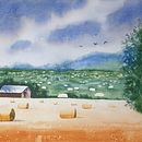 Mon projet du cours : Paysages à l'aquarelle : techniques et outils expérimentaux. Projekt z dziedziny  Sztuki piękne,  Malarstwo i Malowanie akwarelą użytkownika valerie_le_corre - 02.08.2023