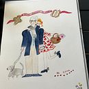 Mon projet du cours : Illustration ludique avec aquarelle et crayons de couleur. Projekt z dziedziny Trad, c, jna ilustracja,  Malarstwo, Malowanie akwarelą, Portret, R i sowanie kredkami użytkownika Christina Malinjod - 05.08.2023