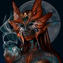 Moon Warrior - Character Design. Een project van Traditionele illustratie,  Beeldende kunst, Schilderij,  Tekening,  Creativiteit, Game design, Grafisch ontwerp, Digitale illustratie, Portfoliobeheer,  Concept art,  Artistieke tekening, Digitale tekening y  Digitaal schilderij van Vanessa Carrasco - 07.08.2023