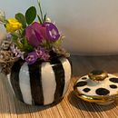 Striped Lidded Pottery Jar (Nickel Size). To, and Design project by Julie Hiltbrunner - 08.10.2023