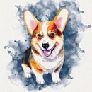 Postcards with dogs. Traditional illustration, and Graphic Design project by Galina - 08.10.2023