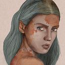 Mi proyecto del curso: Retrato ilustrado con Procreate. Un progetto di Illustrazione tradizionale, Illustrazione vettoriale, Illustrazione digitale e Disegno di ritratti di Noelia Iglesias - 13.08.2023