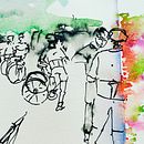 roadbike. Projekt z dziedziny Trad, c, jna ilustracja, Sketching i Malowanie akwarelą użytkownika Nathalie Wimmer - 14.08.2023