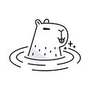 Capybara Tattoo. Desenho de tatuagens, Ilustração tradicional e Ilustração vetorial projeto de Valeria Escalona - 16.08.2023