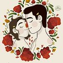 Meu projeto do curso: Retrato ilustrado com elementos botânicos. Un proyecto de Ilustración tradicional, Ilustración digital, Ilustración botánica y Dibujo digital de Ruth Araujo - 14.08.2023