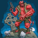HELLBOY FAN-ART. Traditional illustration, Character Design, Comic, and Digital Illustration project by chris macdonn - 08.17.2023