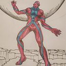 Mi proyecto del curso: Ilustración para cómics: anatomía de un superhéroe. Traditional illustration, Character Design, Comic, Pencil Drawing, and Figure Drawing project by Hector leonel osorio parra - 08.18.2023