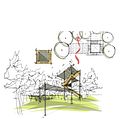 Meu projeto do curso: Esboce como um arquiteto usando o Morpholio Trace. Un proyecto de Arquitectura, Diseño de interiores, Arquitectura digital, Ilustración arquitectónica, Visualización arquitectónica y Diseño de espacios de Larissa Scheuer - 19.08.2023