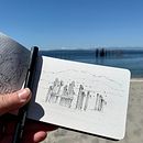 Plein Air Sketchbook. Ilustração tradicional projeto de Rachel Wold - 20.08.2023