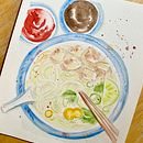 My project for course:  Flavorful Food Illustration with Watercolor. Ilustração tradicional, Artes plásticas, Pintura, e Pintura em aquarela projeto de Rachel Wold - 20.08.2023