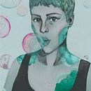 Final Project: Illustriertes Porträt mit Procreate. Un progetto di Illustrazione tradizionale, Illustrazione vettoriale, Illustrazione digitale e Disegno di ritratti di franziska_noeldner - 20.08.2023
