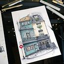 My project for course: Expressive Architectural Sketching with Colored Markers. Esboçado, Desenho, Ilustração arquitetônica, Sketchbook e Ilustração com tinta projeto de Lidiia Vatslaviv - 13.02.2023