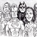 My project for course: Caricature Portrait with Graphite. Un projet de Illustration traditionnelle, Dessin, Dessin de portrait, Dessin au cra, on, Manga, Illustration à l'encre, Carnet de croquis , et Esquisse  de Terry Tin - 20.08.2023