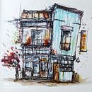 Mi proyecto del curso: Dibujo arquitectónico expresivo con marcadores de colores. Een project van  Schetsen,  Tekening,  Architecturale illustratie, Sketchbook y  Illustratie met inkt van Lluïsa Quevedo Junyent - 21.08.2023