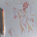 Mi proyecto del curso: Sketchbook fantástico: dibuja personajes desde la imaginación. Traditional illustration, Creativit, Drawing, and Sketchbook project by angelinadalbuoni - 08.21.2023