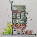 Mon projet du cours : Esquisses d'architecture expressives aux feutres de couleur . Membuat sketsa, Menggambar, Ilustrasi Arsitektur, Buku sketsa & Ilustrasi Tinta proyek oleh Adeline - 08.21.2023