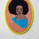 Meu projeto do curso: Criação de retratos bordados com aquarela " Viola queen Davis". Arts, Crafts, Creativit, Embroider, DIY, and Textile Design project by Rayssa Gomes - 09.30.2022