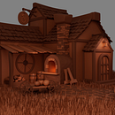 Blacksmith home. 3D, Game Design, 3D Animation, 3D Modeling, Video Games, and 3D Design project by Alaia Valerio - 04.11.2023