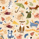 Mi proyecto del curso: Diseño infantil: creación de patrones divertidos. Un proyecto de Ilustración tradicional, Diseño de producto, Pattern Design, Ilustración digital e Ilustración infantil de Daniela Friedenthal - 22.08.2023