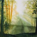 Jen's Dreamy Watercolor Landscapes: Paint with Light. Een project van Schilderij y Aquarelschilderen van jenshouse - 30.08.2023