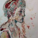 Mi proyecto del curso: Retrato experimental con tinta, alcohol y té. Un projet de Beaux Arts, Peinture, Dessin et Illustration à l'encre de safdieruth - 03.09.2023