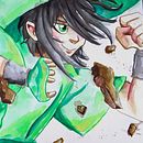 Meu projeto do curso: Ilustração expressiva de mangá em aquarela Ein Projekt aus dem Bereich Traditionelle Illustration, Zeichnung, Aquarellmalerei und Manga von Jaque Alves - 07.09.2023