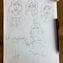 My project for course: The Art of Manga: Drawing Unique Characters. Un proyecto de Diseño de personajes, Dibujo a lápiz, Dibujo, Ilustración con tinta y Manga de Jenna Gillespie - 09.09.2023