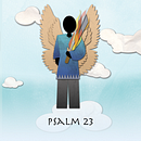 Psalm 23- Digital Cut Paper style . Ilustrație tradițională de bvinson - 09.12.2023