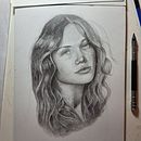Mi proyecto del curso: Retrato realista con lápiz de grafito. Un projet de Illustration traditionnelle, Beaux Arts, Esquisse , Dessin au cra, on, Dessin, Dessin de portrait, Dessin réaliste, Dessin artistique, Dessin anatomique , et Design  de wazenico - 10.09.2023