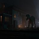 Indoraptor Scene and Breakdown. Een project van 3D, 3D-animatie,  3D-modellering, 3D-karakterontwerp,  3D-ontwerp, Animatie y Lichtontwerp van Javier Valiente Vacas - 14.09.2023