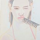 Mon projet du cours : Dessin de portraits expressifs aux crayons de couleur  . Desen, Desen de portret, Caiet de schițe și Desen în creion colorat de Céline M - 09.14.2023